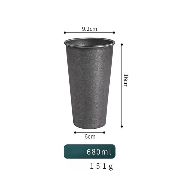 Stainless Steel Cups Vintage Silver Glasses Drinking Tumblers Stackable Mugs