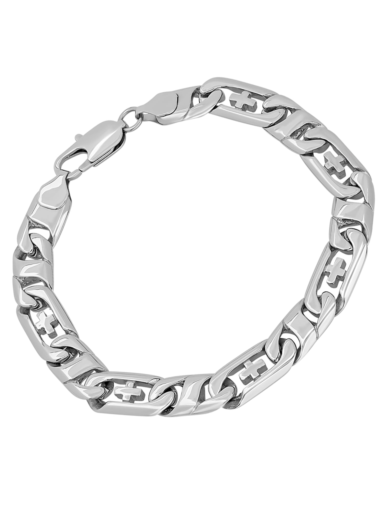 Stainless Steel Curb Bracelet, 8.5