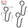 thumbnail image 1 of Stainless Steel Curtain Hooks 100pcs for Various For Home Installations, 1 of 5