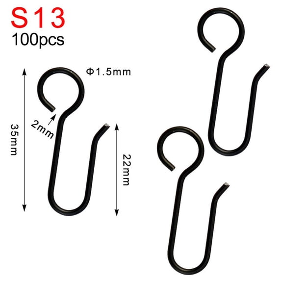 Stainless Steel Curtain Hooks 100pcs for Various For Home Installations