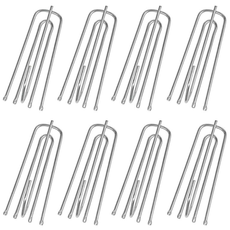 Stainless Steel Curtain Pleater Tape Hooks 30 Pack, Traverse Pleater 4  Prongs Curtain Pleat Hook Pinch Pleat Hook Clip (30) 