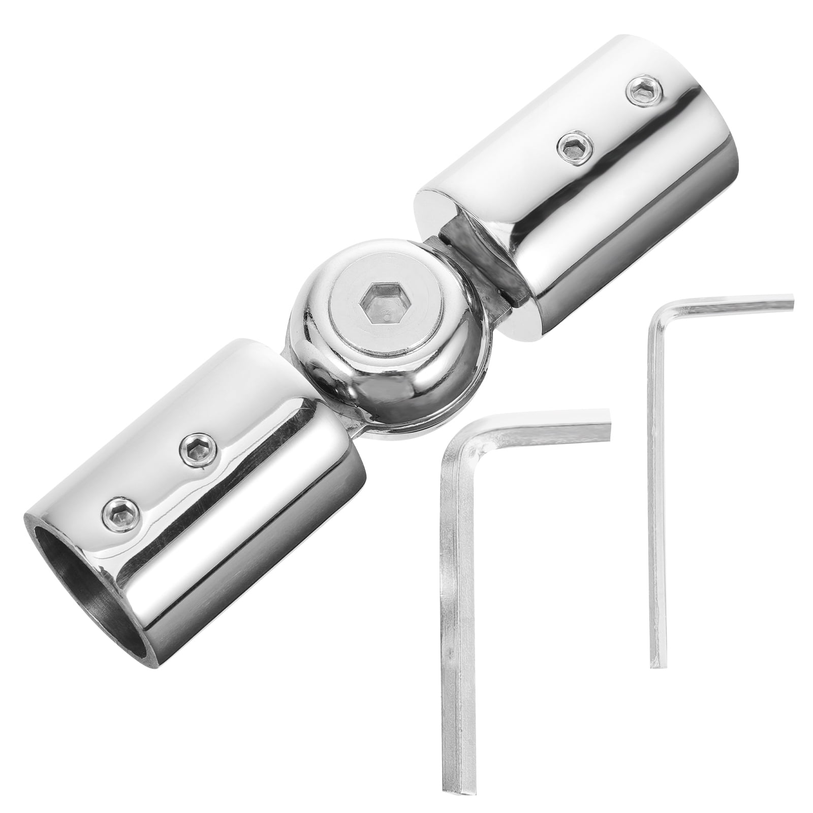 Stainless Steel Curtain Rod Elbow Connector Hinged Curtain Corner Connector