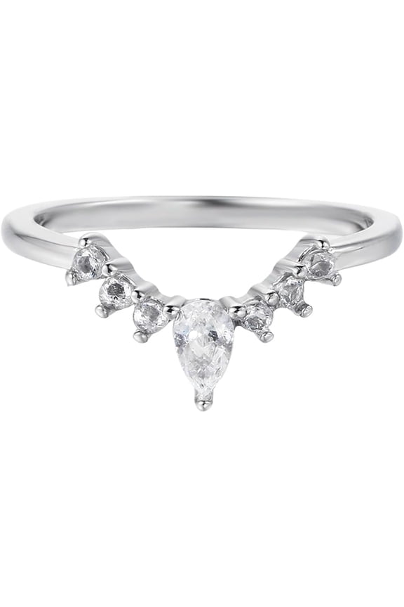 Stainless Steel Curved Enhancer Wedding Engagement Proposal Anniversary Promise Band Ring