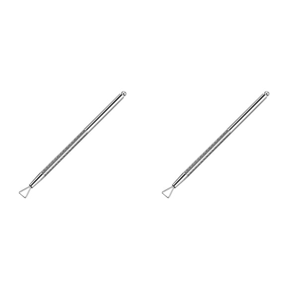 Stainless Steel Cuticle Peeler Scraper Gel Nail Polish Remover Tool 2PCS Nail Dip Remover Soak