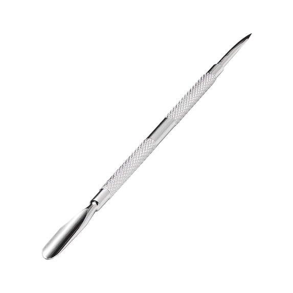 Stainless Steel Cuticle Pusher - Metal Cuticle Cutter & Scraper - Gel Polish Remover Tool for Acrylic Nails - Fingernails and Toenails Manicure Kit Combo 1 Big + 1 Small