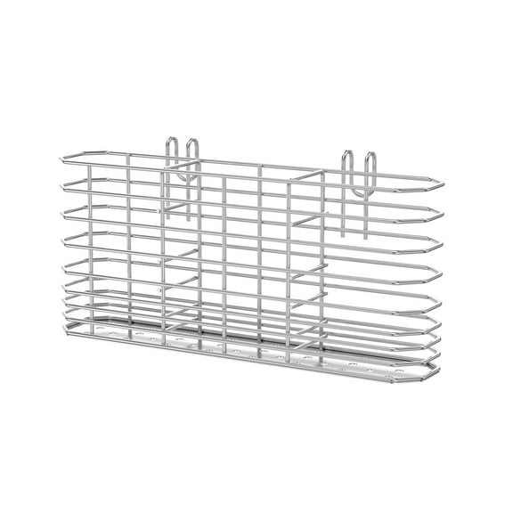 Stainless Steel Cutlery Hanging Basket for Knife Fork Spoon Quick Drying Compartmental Utensil Drainage Rack Rustproof Hollow Out Utensil Drying Basket for Kitchen