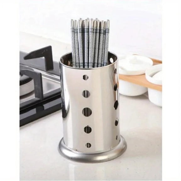 Stainless Steel Cutlery Organizer Rack Kitchen Chopsticks Spoon Fork Storage Holder with Drain Basket