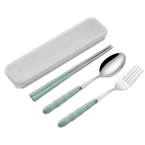 Stainless Steel Cutlery Set - 3PCS, Portable, Dishwasher Safe, Suitable for Travel Camping