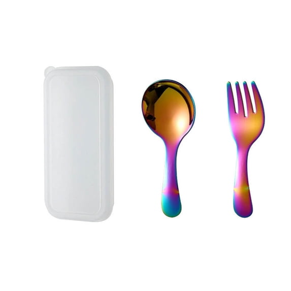 Stainless Steel Cutlery Set With Storage Case Portable Spoon Fork Set, Reusable Travel Utensils For Camping Picnic Office Lunch, Durable Easy Clean Flatware Set With Box
