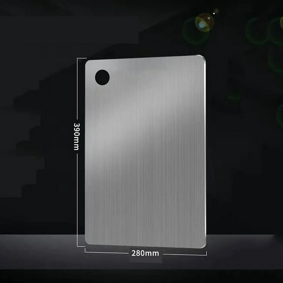 Stainless Steel Cutting Board 1PC,Double-Sided Kitchen Board With Hanging HoleNon-Porous Surface For Meat Prep, Maintains Knife Sharpness, Dishwasher Safe(SLIVER)