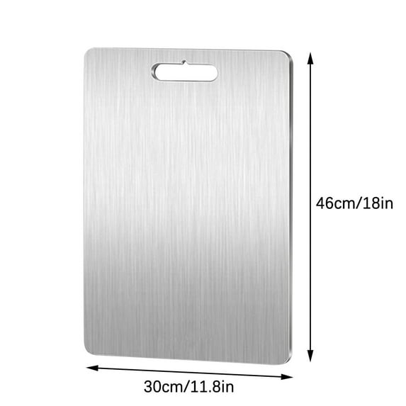 Stainless Steel Cutting Board – 304 Food-Grade Kitchen Chopping Board for Meat, Vegetables & Fruits – Dishwasher Safe & Wall-Mountable