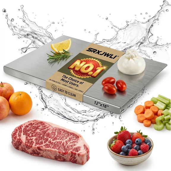 Stainless Steel Cutting Board Countertop with Lip Groove Edge Titanium Metal Cutting Boards for Kitchen 304 Chopping Large Food Prep Meat Bread Pastry Single Sided L-Shaped Non Slip