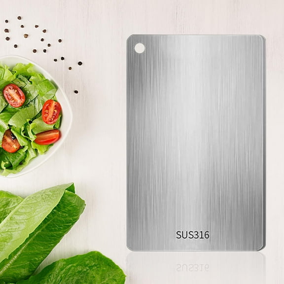 Stainless Steel Cutting Board | Double-Sided Rust-Proof Food-Grade Metal Chopping Block | Flat & Groove Sides for Meat, Veggies, Fish | Easy Clean | Dishwasher Safe | Multi-Use | 1 Piece