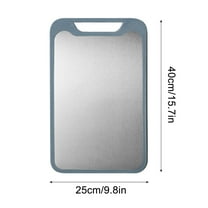 Stainless Steel Cutting Board,Double Sided Steel Cutting Board for kitchen,Stainless Steel/Wheat straw pp Large Cutting Board for meat,Dishwasher Safe,non toxic Chopping Board,16 * 11 Inch