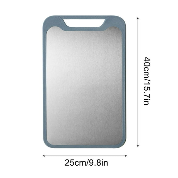 Stainless Steel Cutting Board,Double Sided Steel Cutting Board for kitchen,Stainless Steel/Wheat straw pp Large Cutting Board for meat,Dishwasher Safe,non toxic Chopping Board,16 * 11 Inch