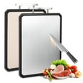 thumbnail image 1 of Stainless Steel Cutting Board,Double Sided Steel Cutting Boards for kitchen,Stainless Steel/Wheat straw pp Large Board for meat,non toxic Chopping,16 * 11 Inch,Dishwasher Safe, 1 of 8