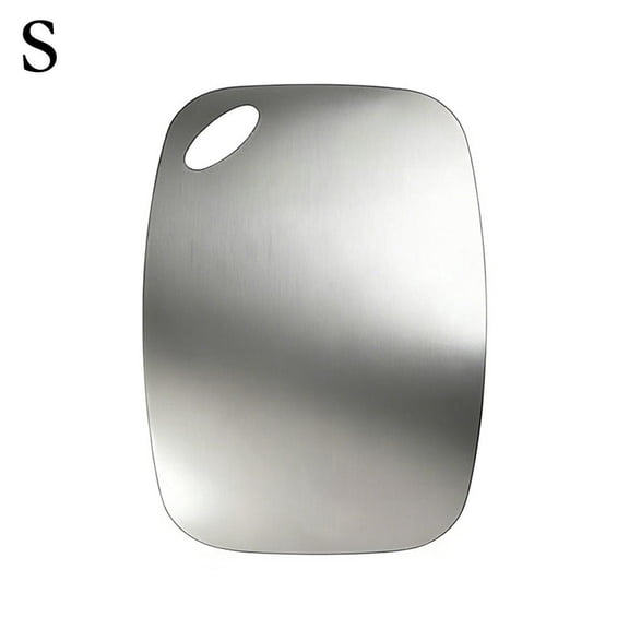 Stainless Steel Cutting Board, Heavy Duty 304 Grade Metal Chopping Block Non-Porous Easy Clean Worktop Protector with Hanging Hole for Most Kitchen Counters Meat Fruit Vegetable