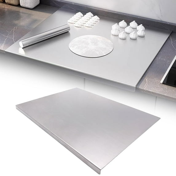 Stainless Steel Cutting Board, Large 15.7x11.8 Inch Professional Kitchen Prep BoardforMeat Vegetables and Baking, 1.5cm Thick, Dishwasher Safe
