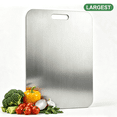 thumbnail image 1 of Wynra Stainless Steel Cutting Board, Large Cutting Board for Kitchen, Metal Food Prep Board for Meat, Vegetables and Fruit, 9.05" x 13.38", 1 of 8