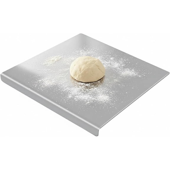 Stainless Steel Cutting Board, Large Non-Slip Kitchen Chopping Board with Silicone Pads, Dishwasher Safe Clean Prep Surface for Meat, Vegetables, Bread & Dough Rolling (11.8 * 11.8inch)
