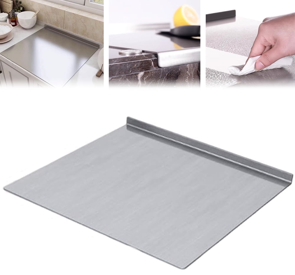 Stainless Steel Cutting Board with Rim, Metal Cutting Boards for Kitchen, Countertop Chopping Board, For Bread Meat, Large Sink Kneading Mats with Lip, Dough Board Dishwasher(11.8*15.7in)