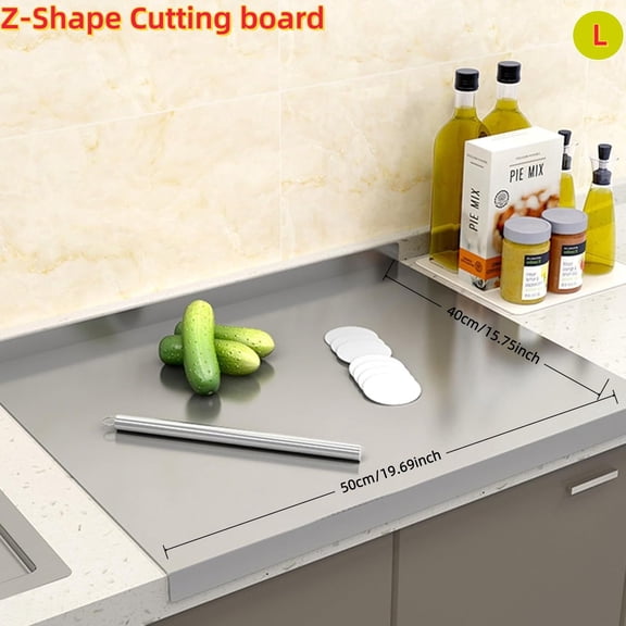 Stainless Steel Cutting Board for Kitchen, Large 304 Chopping Boards, Suitable for Meat Vegetables Bread and Baking, Kitchen Accessories