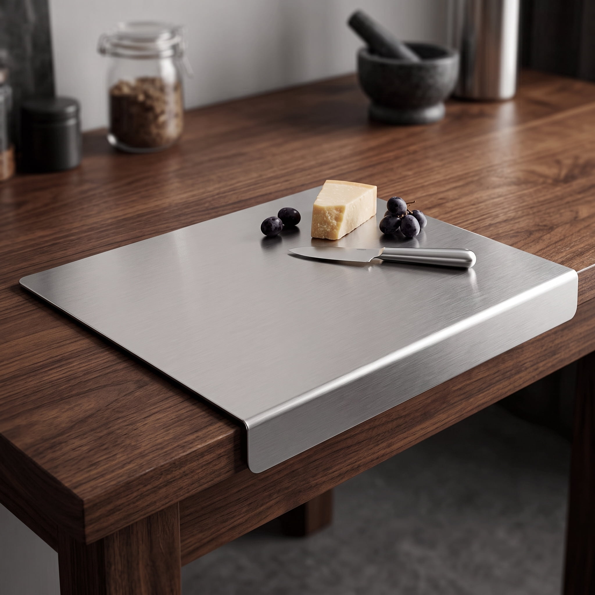 Stainless Steel Cutting Board for Kitchen, Large 304 Chopping Boards, Suitable for Meat Vegetables Bread and Baking, Kitchen Accessories
