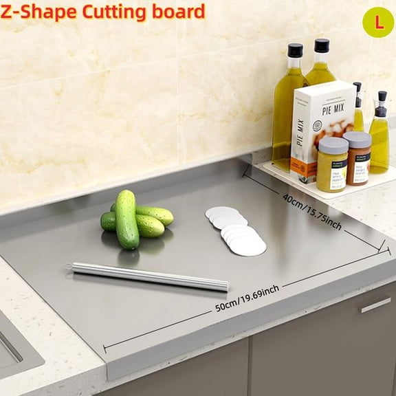 Stainless Steel Cutting Board for Kitchen - Large 304 Chopping Boards, Suitable for Meat Vegetables Bread and Baking,Kitchen Accessories,