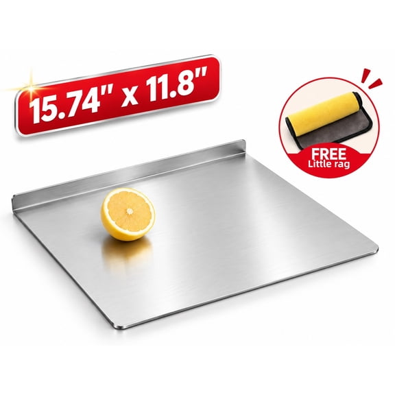 Stainless Steel Cutting Board, 15.74 x 11.8 in, Metal Chopping Board for Meat, Vegetables and Dough Prep