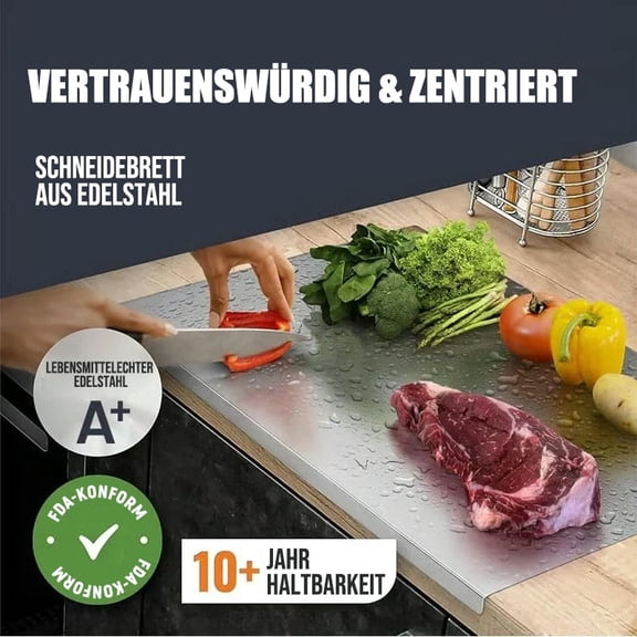 Stainless Steel Cutting Boards for Kitchen, Kneading Cutting Board Mats, Metal Cutting Board for Meat, Fruits, Vegetables, Bread, and Baking Small Cutting Boards