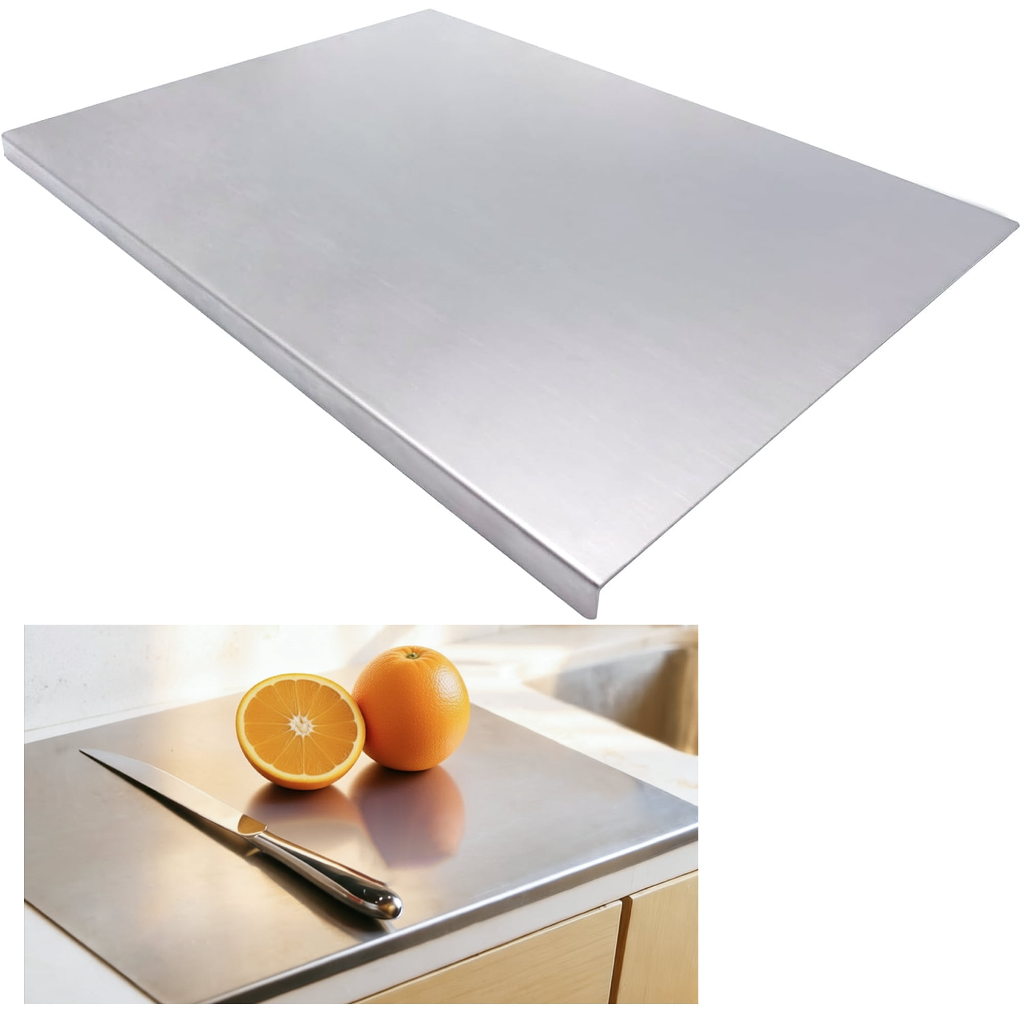 Stainless Steel Cutting Boards 15.75"x 11.8" Cutting Boards for Kitchen, Suitable for Meat, Fruits, Vegetables