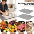 thumbnail image 1 of Stainless Steel Cutting Boards for The Kitchen, Suitable for Meat, Fruits, Vegetables, Bread, and Baking Large-sized Cutting Boards (15.7 x 11.8 in), 1 of 5