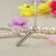 thumbnail image 1 of Segolike Stainless Steel Cylinder Memorial Jewelry For Necklace With Chain 20", 1 of 8
