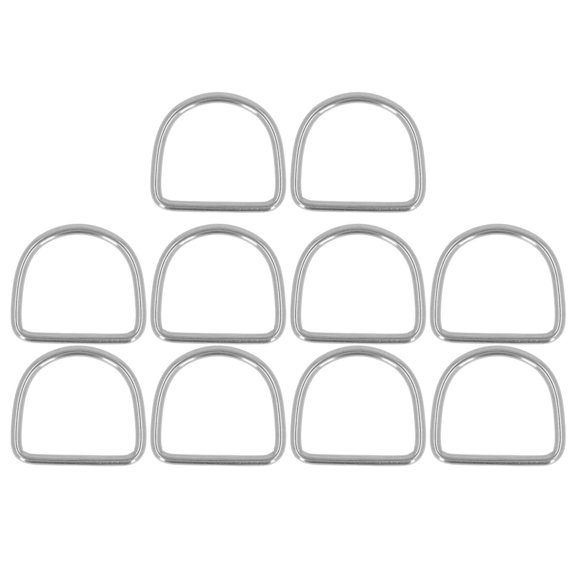 Stainless Steel D-Ring Buckles, Set of 10, Ideal for Marine & Kayak Rigging, 20x17x4MM, Heavy Duty 316 Grade