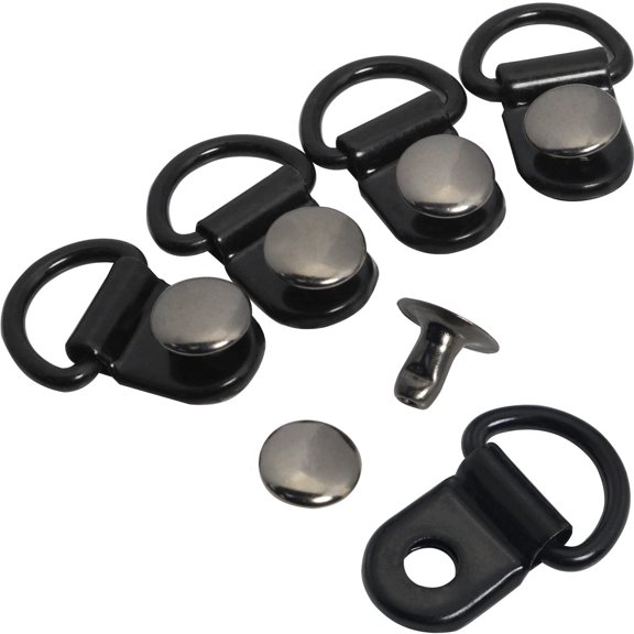 Stainless Steel D-Ring Eyelet Buckle 50 Sets Loop Ring with Rivets