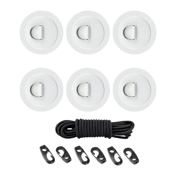 Stainless Steel D Rings PVC Pad Waterproofs Marine Hardware D Rings Safety Lock for Inflatable Boats Surfboard Kayaks