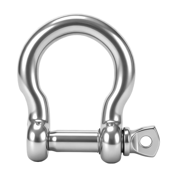Stainless Steel D Shape Shackle with Screw Pin U Shape Marine Shackle for Marine Rigging Boat Trailer & Outdoor Hardware Repair Tasks