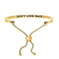 thumbnail image 1 of Stainless Steel DONæT LOOK BACK Diamond Accent Adjustable Bracelet, 1 of 5