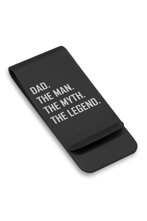 Stainless Steel Dad the Man Myth Legend Classic Slim Money Clip Credit Card Holder