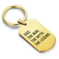 thumbnail image 1 of Stainless Steel Dad the Man Myth Legend Dog Tag Keychain Circle Ring, 1 of 2