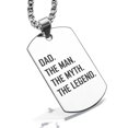 thumbnail image 1 of Stainless Steel Dad the Man Myth Legend Dog Tag Pendant Necklace, 1 of 3