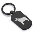 thumbnail image 1 of Stainless Steel Dala Horse Good Luck Charm Dog Tag Keychain Circle Ring, 1 of 2