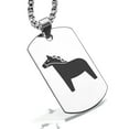 thumbnail image 1 of Stainless Steel Dala Horse Good Luck Charm Dog Tag Pendant Necklace, 1 of 3
