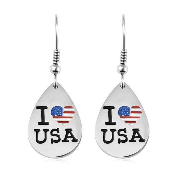 Stainless Steel Dangle Drop I love Theme Earrings for Women Jewelry Birthday Christmas Gifts for Women