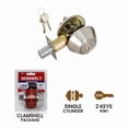 thumbnail image 1 of Stainless Steel Deadbolt Door Lock with 2 KW1 Keys-Carded, 1 of 1