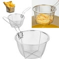 thumbnail image 1 of Stainless Steel Deep Fry Basket for Frying Serving Food, Multifunctional Fryer Basket with Detachable Handle Fryer for Pot Mini Fish Fry Fryer Strainer with Long Handle Cooking Tool, 1 of 5