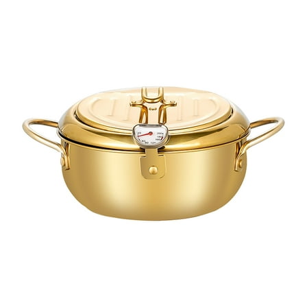 Stainless Steel Deep Fryer with Temperature Control Oil Filter Rack for Efficient Cooking in Kitchen and Home Use