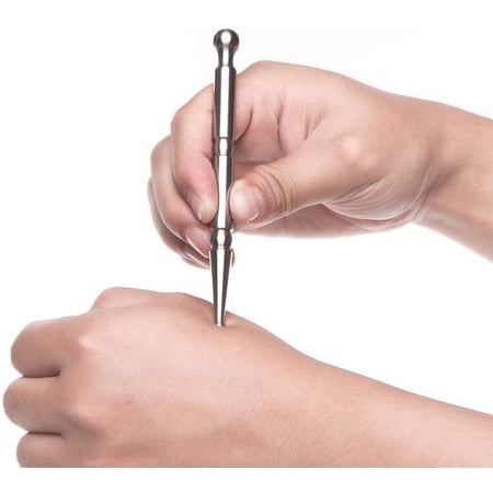 FGLHS Stainless Steel Deep Tissue Massage Tool-Manual Acupuncture Pen-Trigger Point Massage Relief Pain Therapy Tools Full Body Relaxing Trigger Self-Massage Acupressure Bar