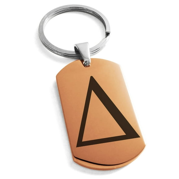 Tioneer Tioneer Stainless Steel Delta Mathematical Engraved Dog Tag Keychain Keyring