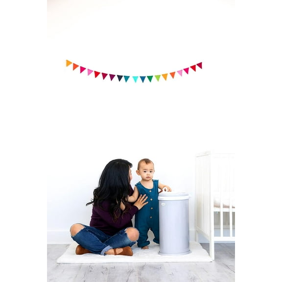 Stainless Steel Diaper Pail, Odor Locking, No Special Bag Required, Award-Winning, Registry Must-Have, Gray